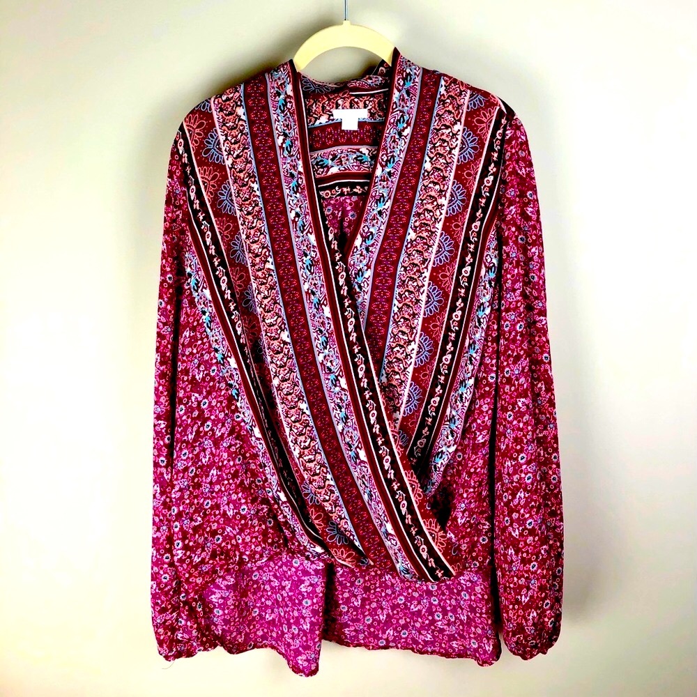 2/$20🍷L Wrap Top🍷